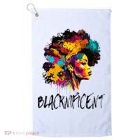 Blacknificent Afro Woman African American Melanin BLM Gift Golf Towel thumb 0