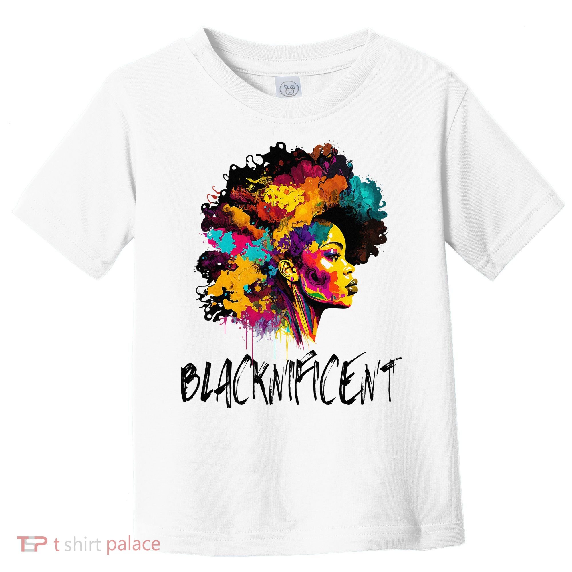 Blacknificent Afro Woman African American Melanin BLM Gift Toddler T-Shirt