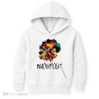 Blacknificent Afro Woman African American Melanin BLM Gift Kids Hoodie thumb 0
