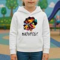 Blacknificent Afro Woman African American Melanin BLM Gift Kids Hoodie thumb 3