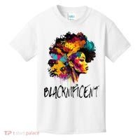 Blacknificent Afro Woman African American Melanin BLM Gift Kids T-Shirt thumb 0