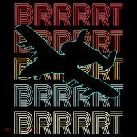 BRRRRT A-10 Warthog Vintage Retro Style T-Shirt thumb 7