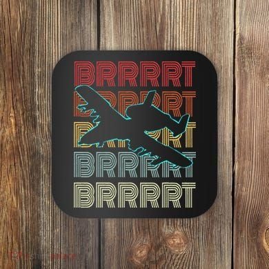 BRRRRT A-10 Warthog Vintage Retro Style Coaster