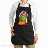 Bread And Wine Christian Stained Glass Catholic Apron thumb 2