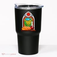 Bread And Wine Christian Stained Glass Catholic Tumbler thumb 0