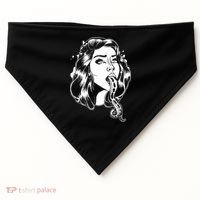 Black And White Tentacle Girl Octopus USA-Made Doggie Bandana thumb 0