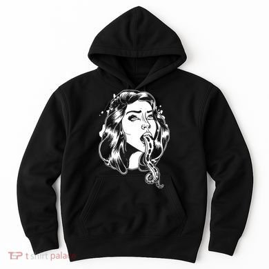 Black And White Tentacle Girl Octopus Hoodie
