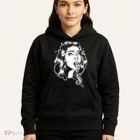 Black And White Tentacle Girl Octopus Hoodie thumb 5