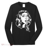 Black And White Tentacle Girl Octopus Long Sleeve Shirt thumb 0