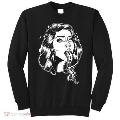 Black And White Tentacle Girl Octopus Sweatshirt