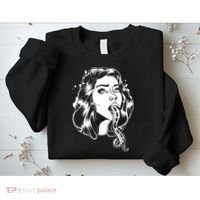 Black And White Tentacle Girl Octopus Sweatshirt thumb 2