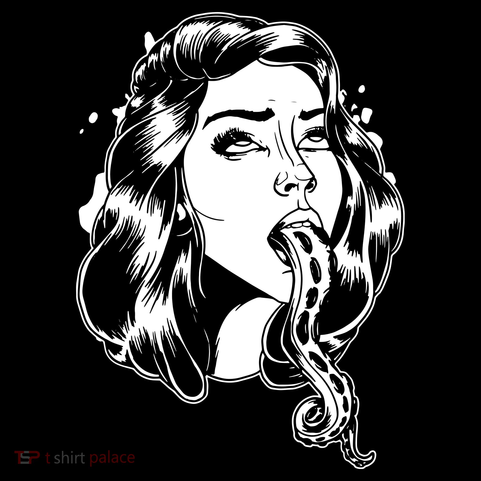 Black And White Tentacle Girl Octopus Sweatshirt