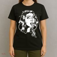Black And White Tentacle Girl Octopus T-Shirt thumb 4