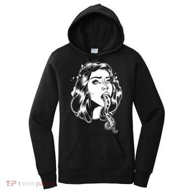 Black And White Tentacle Girl Octopus Women's Hoodie