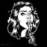 Black And White Tentacle Girl Octopus Women's Hoodie thumb 2
