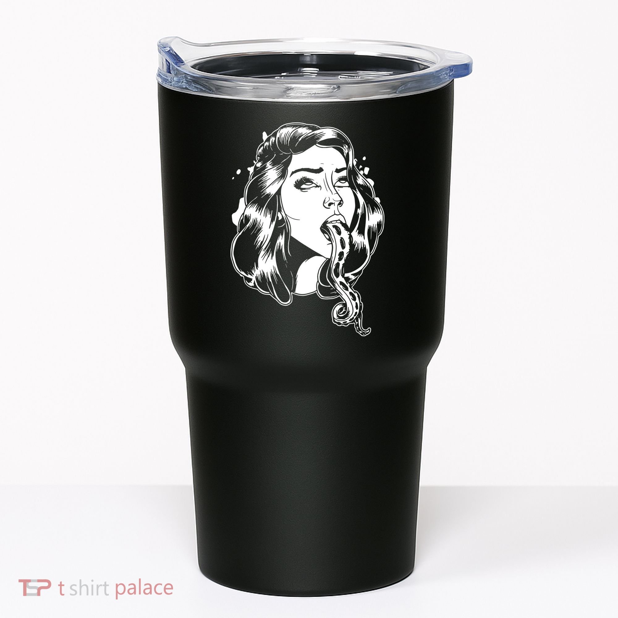 Black And White Tentacle Girl Octopus Tumbler