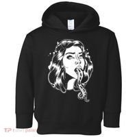 Black And White Tentacle Girl Octopus Toddler Hoodie thumb 0