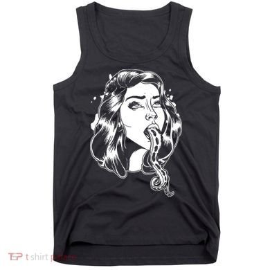 Black And White Tentacle Girl Octopus Tank Top