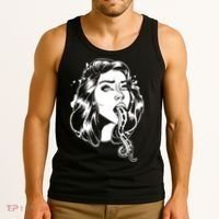 Black And White Tentacle Girl Octopus Tank Top thumb 3