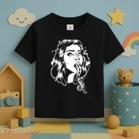 Black And White Tentacle Girl Octopus Toddler T-Shirt thumb 3