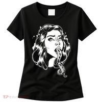 Black And White Tentacle Girl Octopus Women's T-Shirt thumb 0