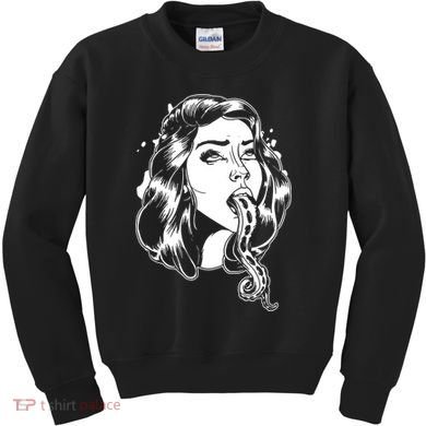 Black And White Tentacle Girl Octopus Kids Sweatshirt
