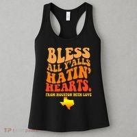 Bless All Yalls Hatin Hearts From Houston With Love Funny Women's Tank Top thumb 3