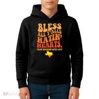 Bless All Yalls Hatin Hearts From Houston With Love Funny Kids Hoodie thumb 4