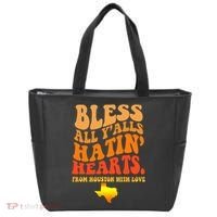 Bless All Yalls Hatin Hearts From Houston With Love Funny Tote Bag thumb 0