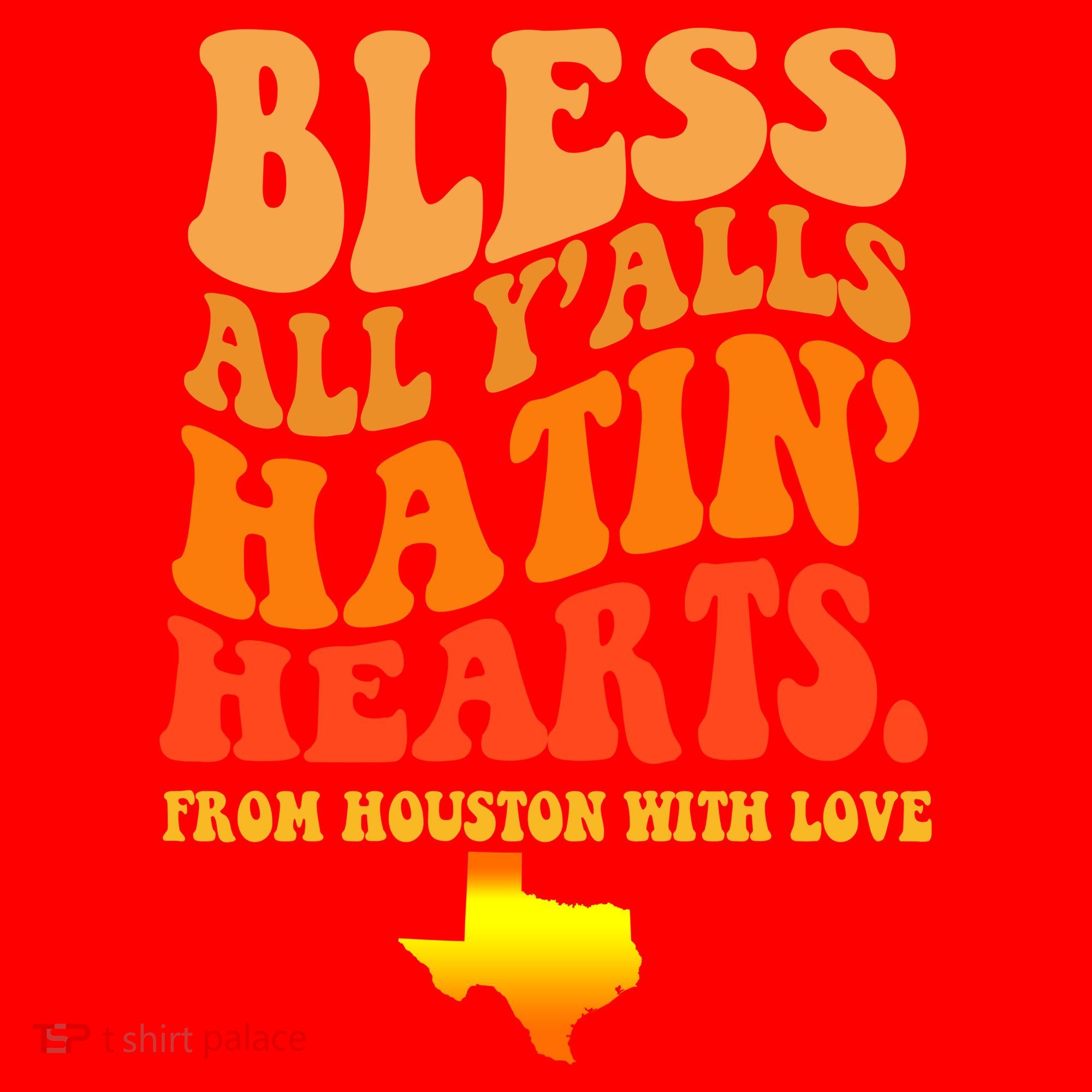 Bless All Yalls Hatin Hearts From Houston With Love Funny Santa Hat