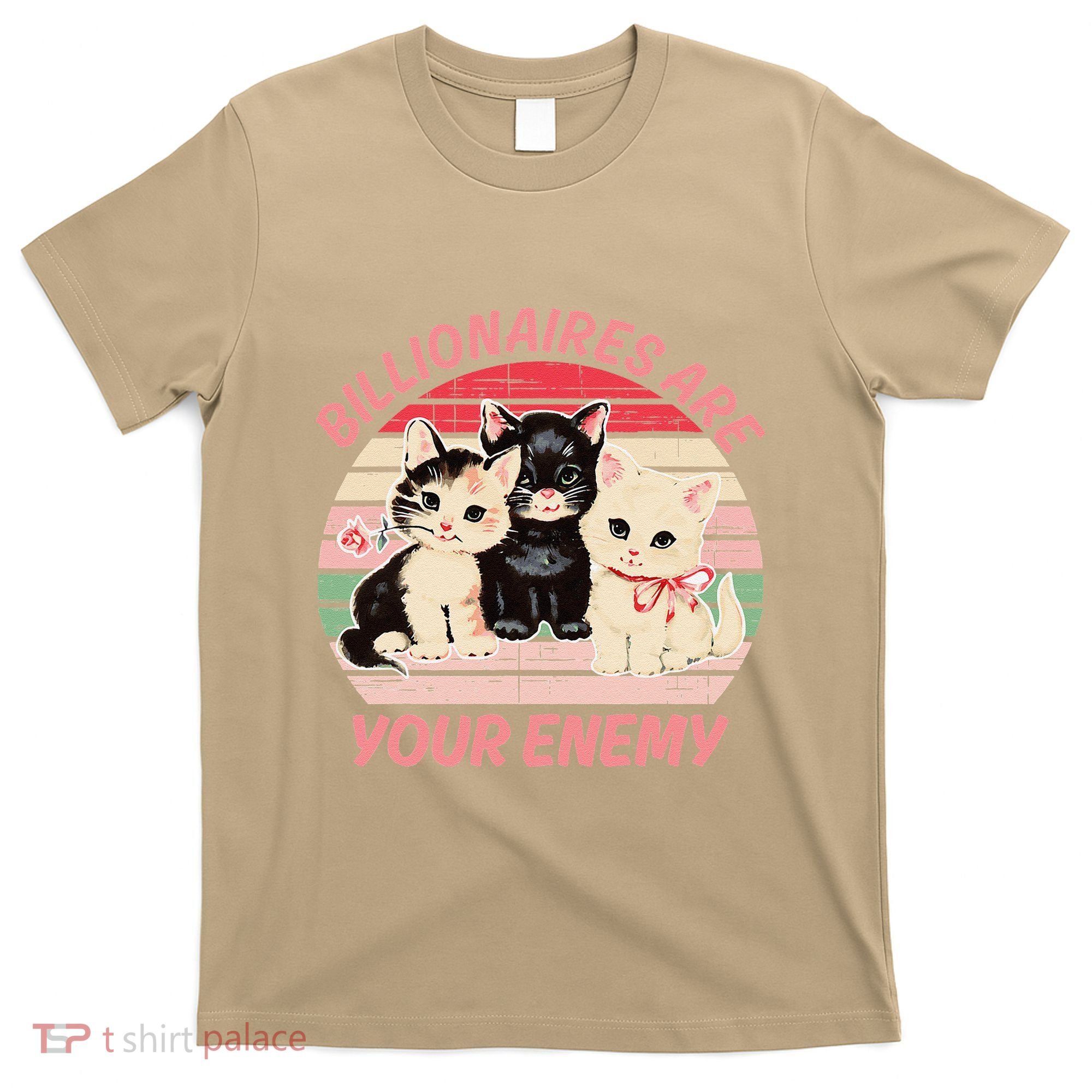 Billionaires Are Your Enemy Cat Vintage T-Shirt