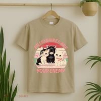Billionaires Are Your Enemy Cat Vintage T-Shirt thumb 2