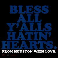 Bless All Y'alls Hatin' Hearts Classic Hate Us Houston Doggie Tank thumb 4