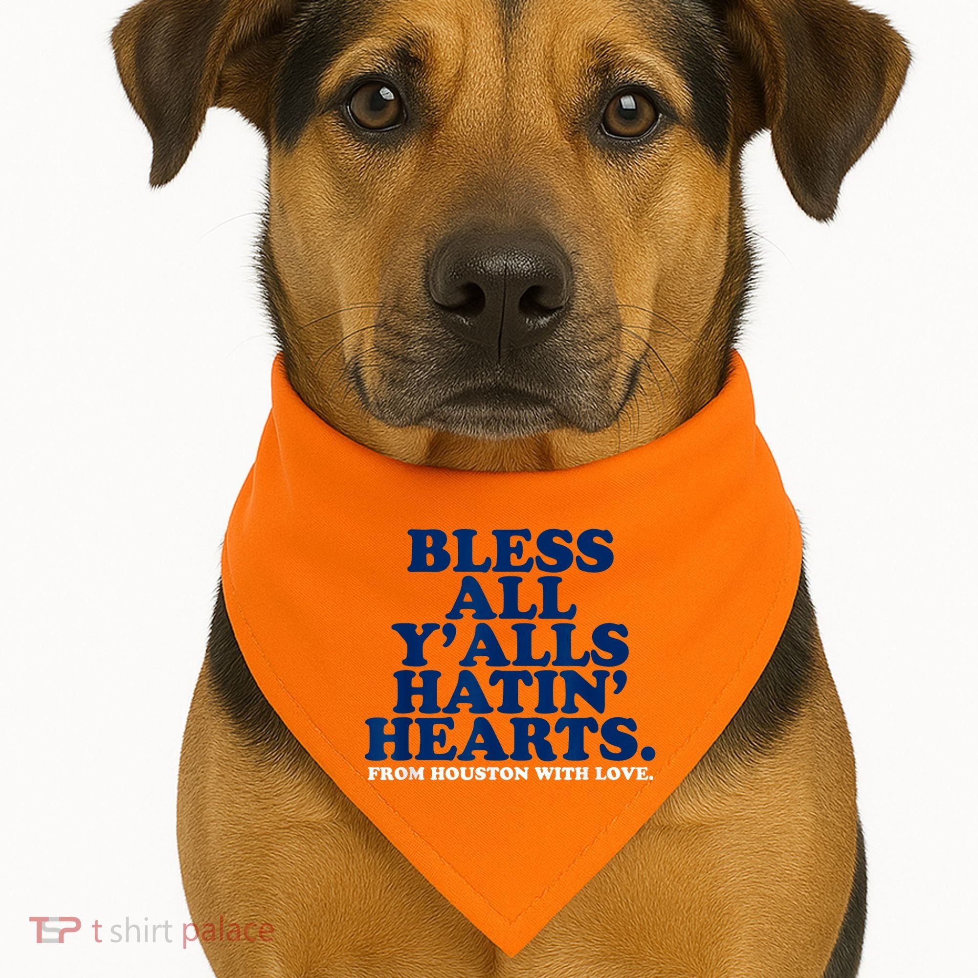 Bless All Y'alls Hatin' Hearts Classic Hate Us Houston USA-Made Doggie Bandana