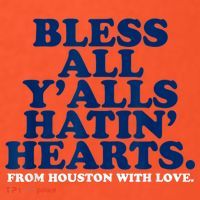 Bless All Y'alls Hatin' Hearts Classic Hate Us Houston USA-Made Doggie Bandana thumb 2