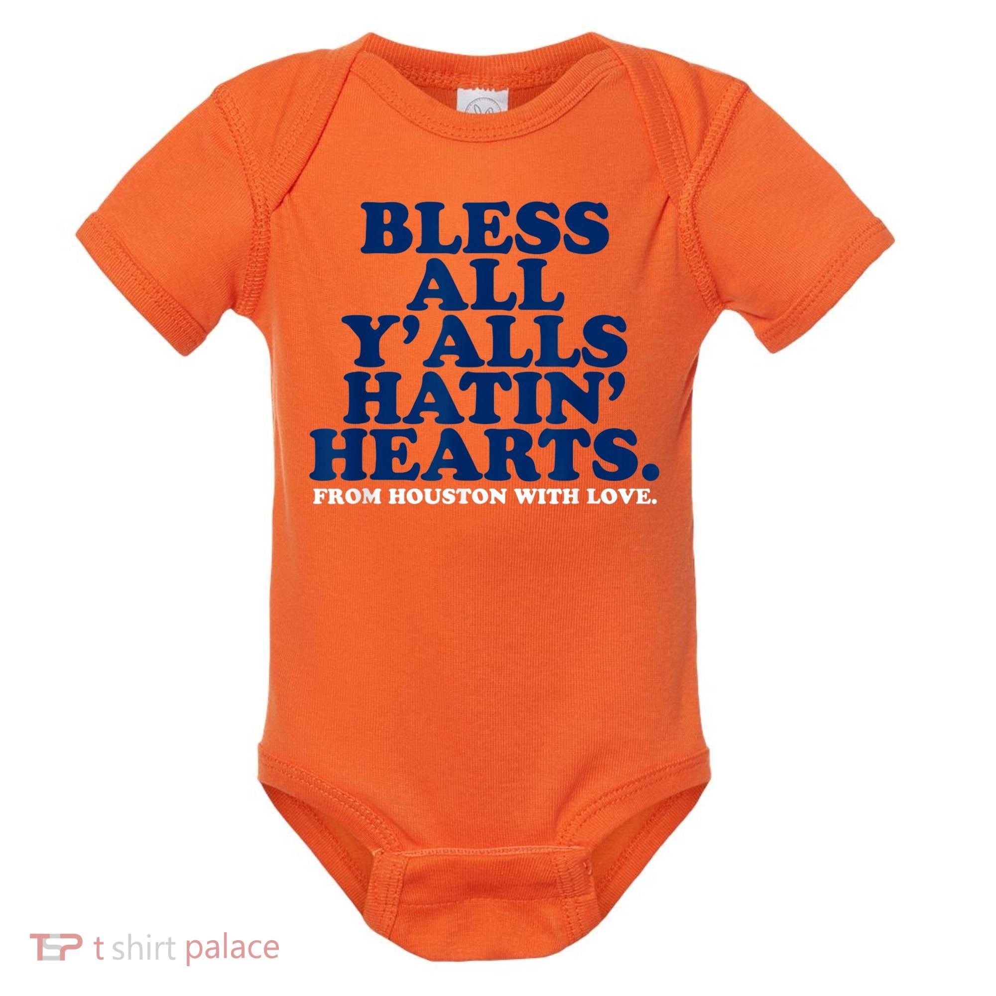 Bless All Y'alls Hatin' Hearts Classic Hate Us Houston Baby Bodysuit