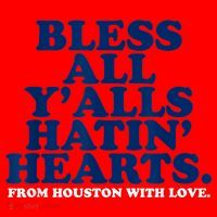 Bless All Y'alls Hatin' Hearts Classic Hate Us Houston Santa Hat thumb 1