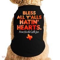 Bless All Y'alls Hatin' Hearts Houston With Love baseball Doggie Tank thumb 0