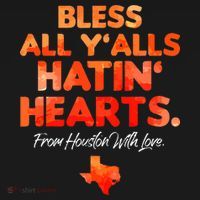 Bless All Y'alls Hatin' Hearts Houston With Love baseball Women's Hoodie thumb 2