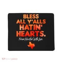 Bless All Y'alls Hatin' Hearts Houston With Love baseball Mousepad thumb 0