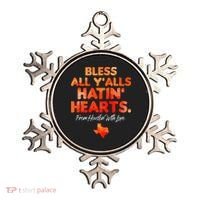 Bless All Y'alls Hatin' Hearts Houston With Love baseball Ornament thumb 0