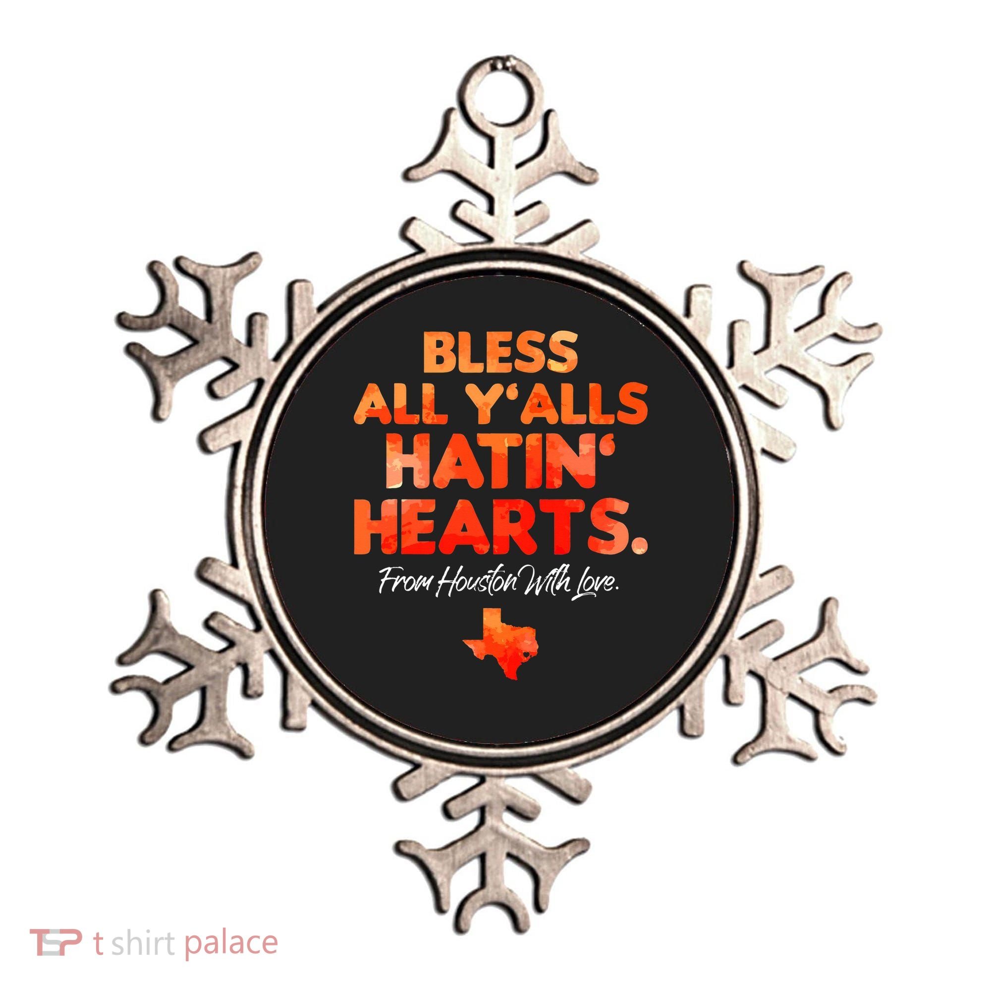 Bless All Y'alls Hatin' Hearts Houston With Love baseball Ornament