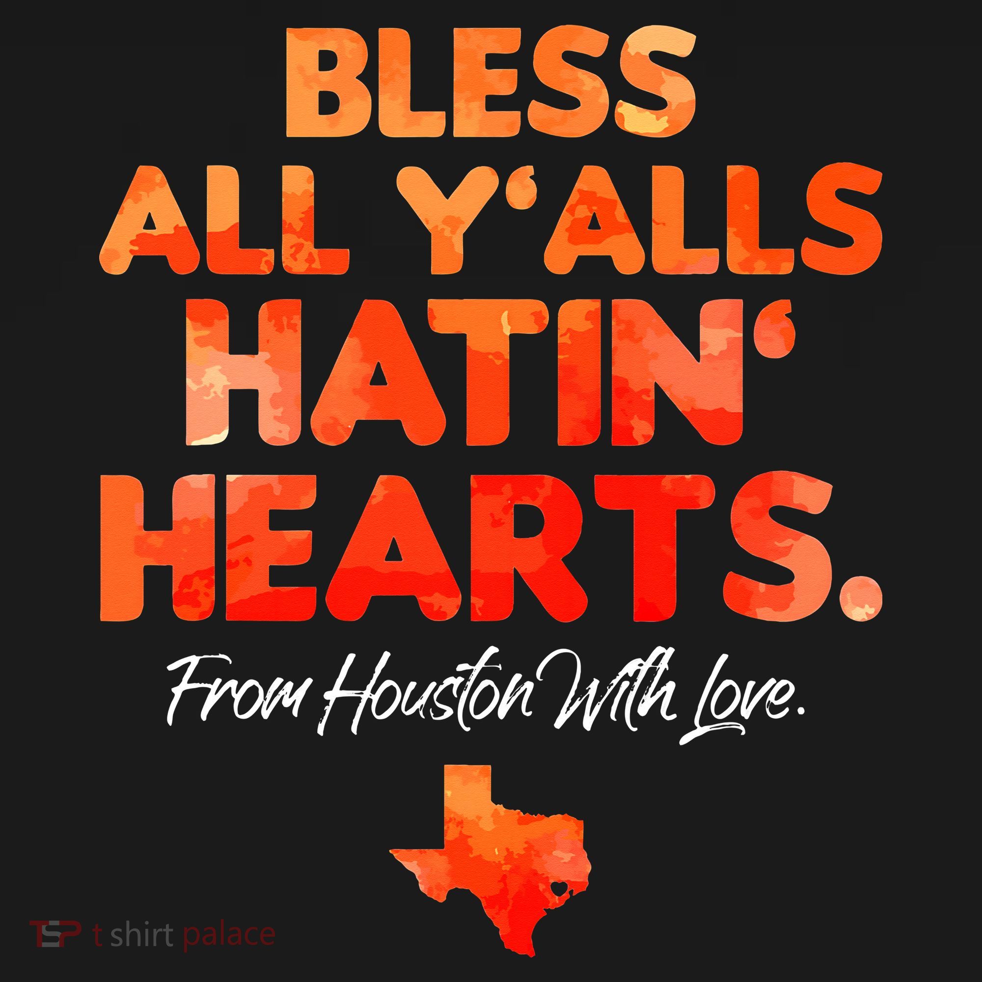 Bless All Y'alls Hatin' Hearts Houston With Love baseball Women's Tank Top
