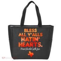 Bless All Y'alls Hatin' Hearts Houston With Love baseball Tote Bag thumb 0
