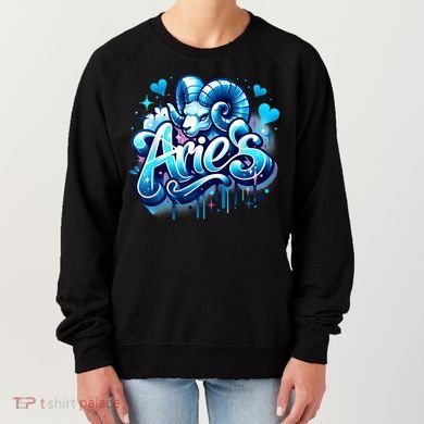 Blue Aries Zodiac Star Sign Women's Sweatshirt