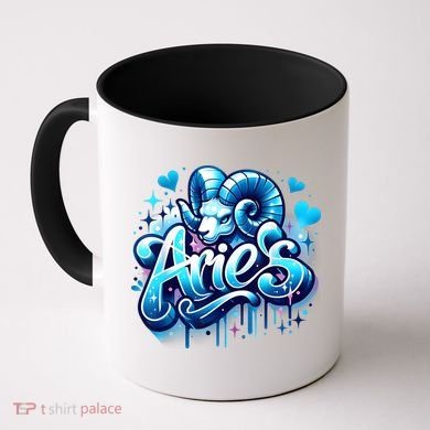 Blue Aries Zodiac Star Sign Coffee Mug