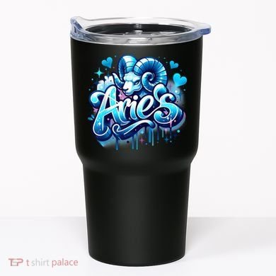 Blue Aries Zodiac Star Sign Tumbler