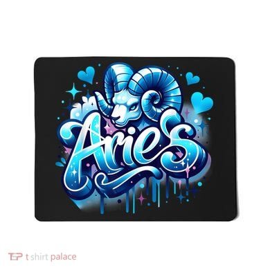 Blue Aries Zodiac Star Sign Mousepad