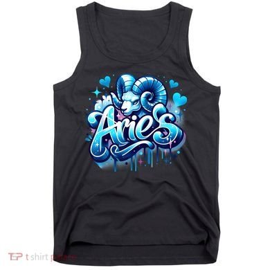 Blue Aries Zodiac Star Sign Tank Top