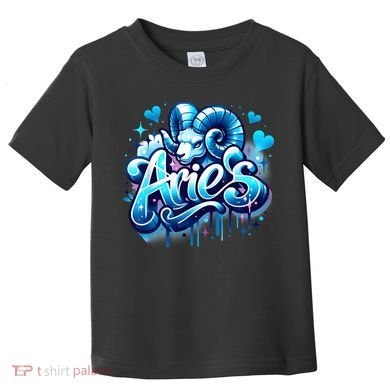 Blue Aries Zodiac Star Sign Toddler T-Shirt